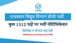 Rajasthan JVVNL Technical Helper Recruitment